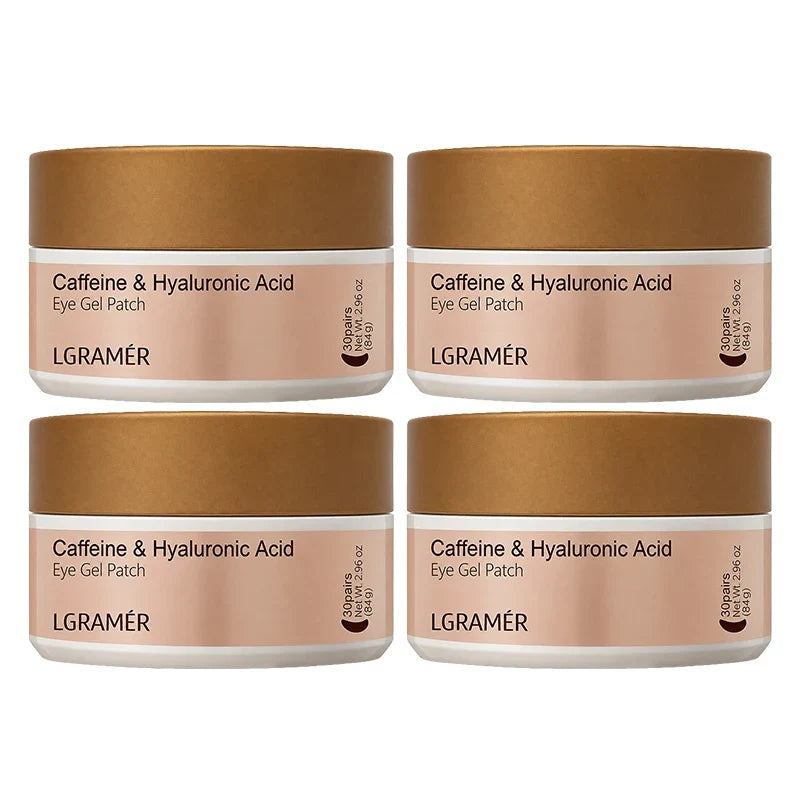 A Box of 60 Caffeine Nicotinamide Radiant Firming Eye Masks, for Face & Eye Releasing, Moisturizing Firming, Alcohol-Free Unisex