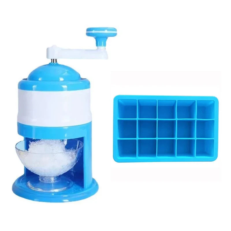Hand Crank Ice Shaver Machine - Snow Cone Crusher & Slushy Maker with Durable ABS Construction for Summer Parties And Home Use