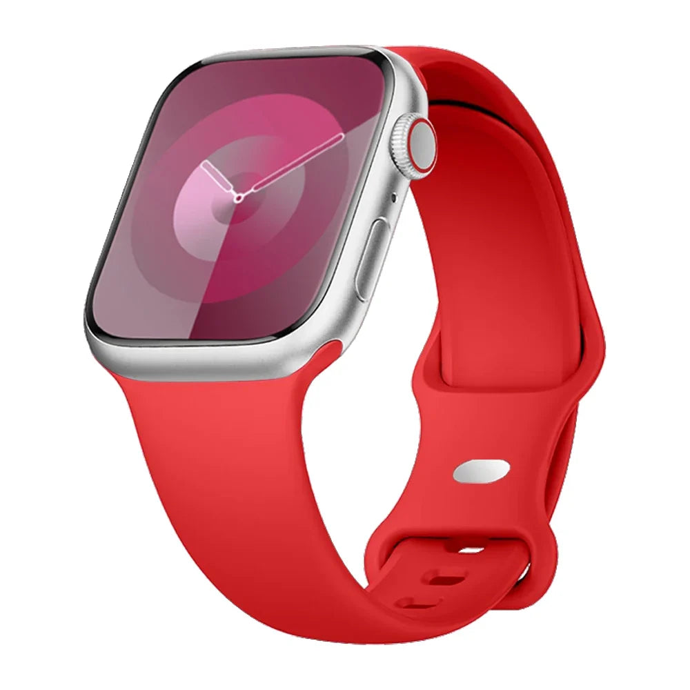 Silicone Strap For Apple Watch Bands 40mm 44mm 46mm 45mm 41mm 49mm 42 Correa Bracelet iWatch series ultra3 2 7 8 9 se 10 11 band