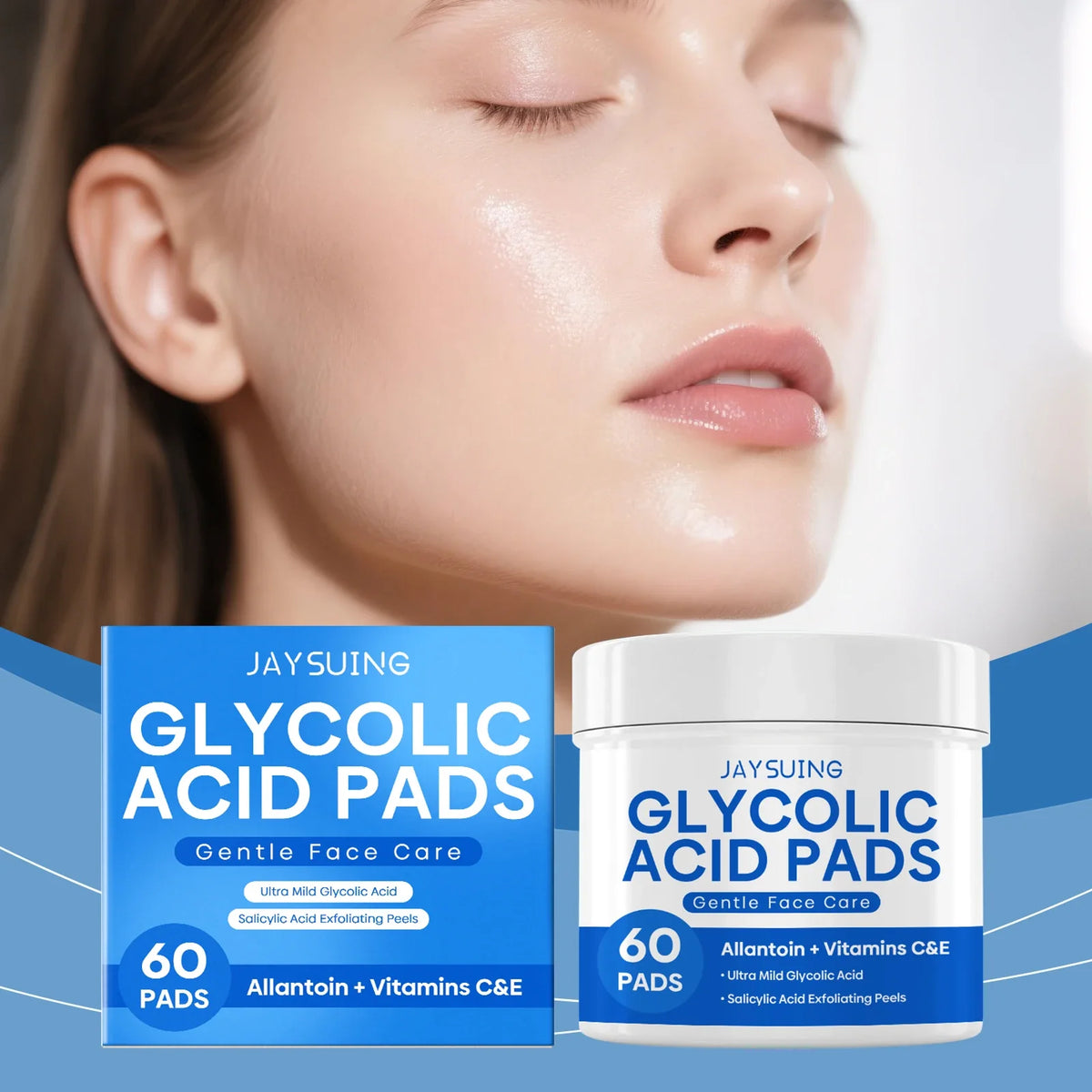 Exfoliating Cleansing Pads Remove Dirt Oil Nourishe Brighten Smooth Face Reduce Skin Irritation Redness Facial Glycolic Acid Pad