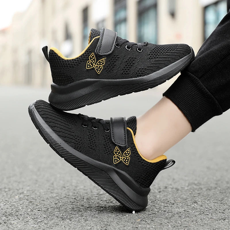 Children's sports shoes, girls' breathable leisure shoes, outdoor sports shoes, mesh surface anti slip fashionable running shoes