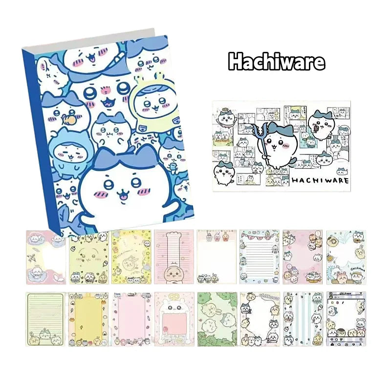 Chiikawa Cute Notebook 80 Sheets, Full Color Kawaii Journal Notepad for Note Taking School Office, Great Gift for Chiikawa Fans