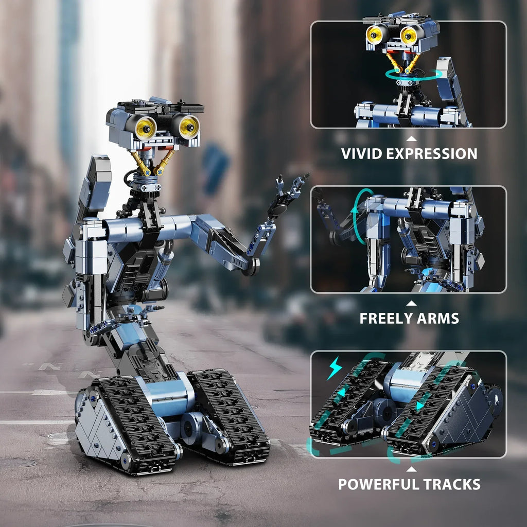 Johnnys 5 Robot Building Blocks Set Military Robot Model Action Figure Bricks Johnnys Five Building Blocks Toys for Kids Gifts
