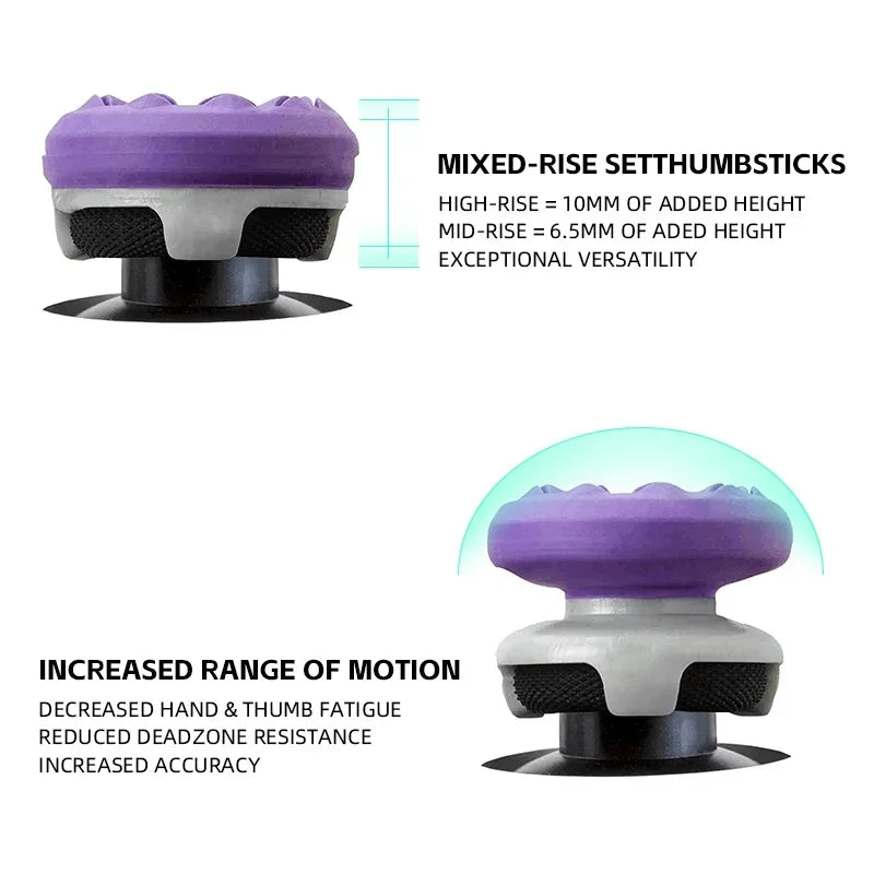 DATA FROG High-Rise Performance Freeks for PS4 PS5 Galaxy Joystick Compatible with 8BitDo Ultimate Controller Stick