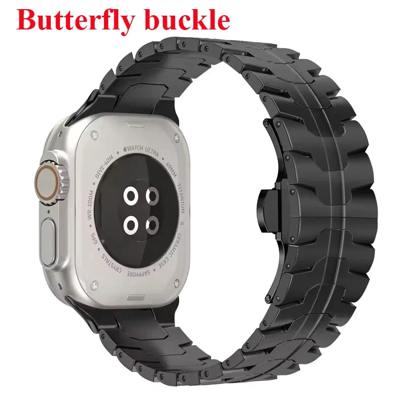 Stainless Steel Strap For Apple Watch Series 12 11 10 9 8 SE 3 46mm 45mm 42mm 44mm Metal Bracelet Band iWatch Ultra 4/3/2/1 49mm