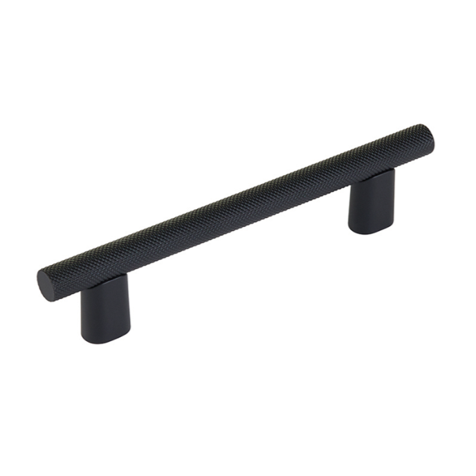 Knurled "Karl" Matte Black Cabinet Knobs and Drawer Pulls