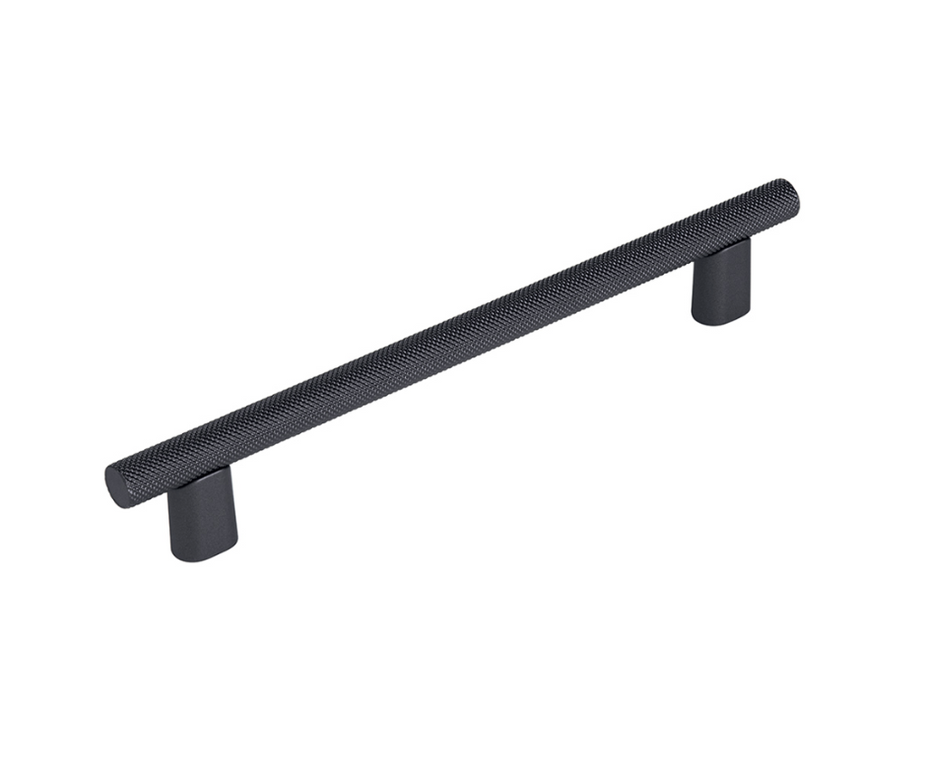 Knurled "Karl" Matte Black Cabinet Knobs and Drawer Pulls