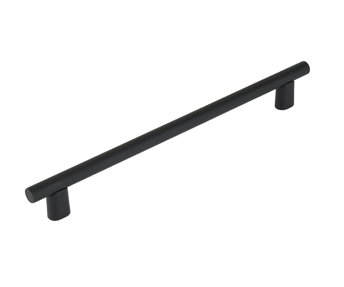 Knurled "Karl" Matte Black Cabinet Knobs and Drawer Pulls
