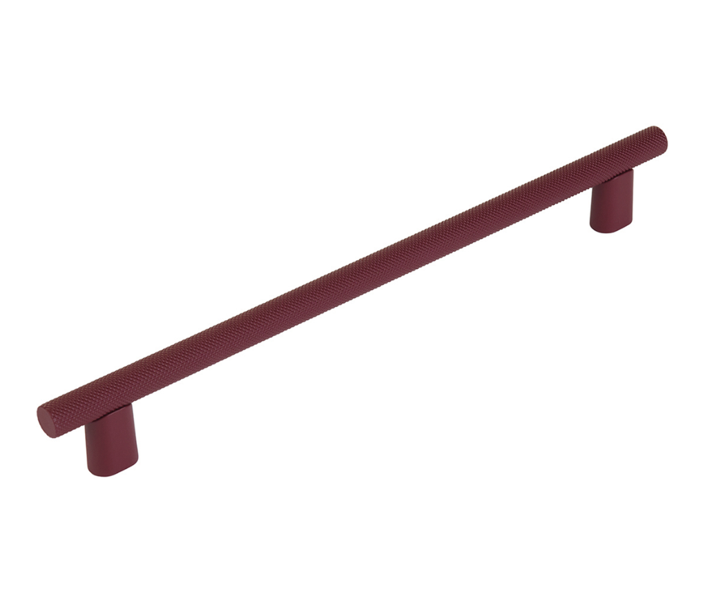 Knurled "Karl" Crimson Cabinet Knobs and Drawer Pulls