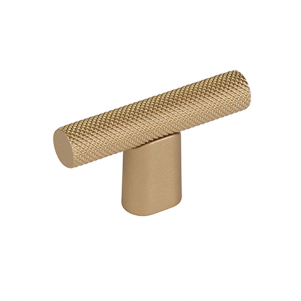 Knurled "Karl" Champagne Bronze Cabinet Knobs and Drawer Pulls