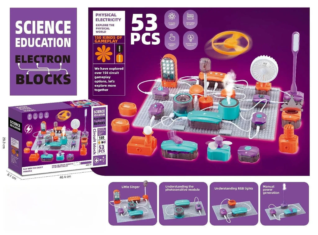 DIY Electronic Circuit Building Blocks - Kids Science Experiment Toy, Boost Children's Thinking Skills