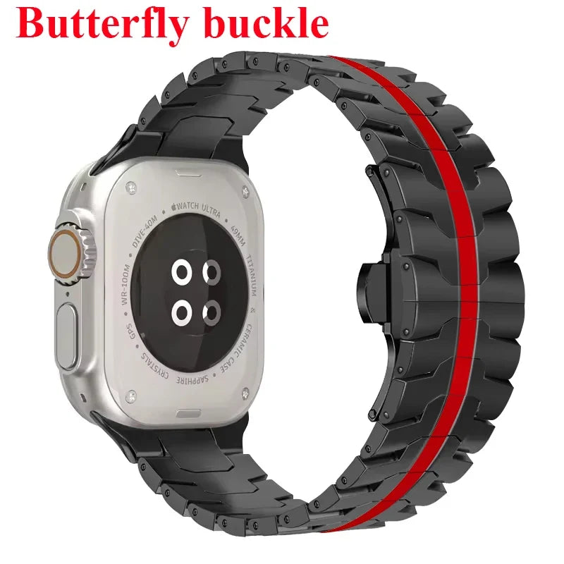 Stainless Steel Strap For Apple Watch Series 12 11 10 9 8 SE 3 46mm 45mm 42mm 44mm Metal Bracelet Band iWatch Ultra 4/3/2/1 49mm