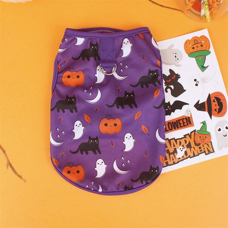Pet Dog Clothes for Dog Pet Costume Clothes For Small Dogs Cat Vest T Shirts Chihuahua Cool Puppy Clothing For Kitty Halloween