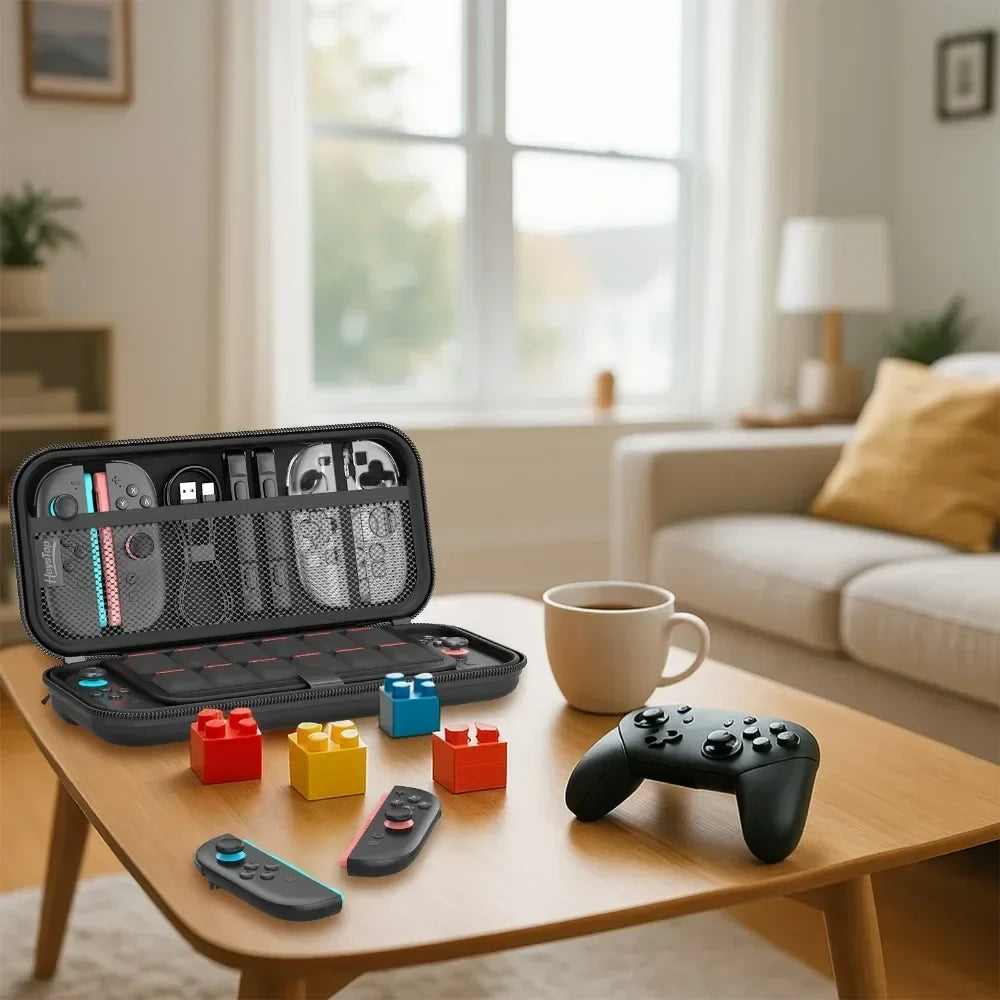 Comptible for Switch 2 Portable Lightweight and Large Capacity Waterproof Carrying Case Protected for Console Accessory