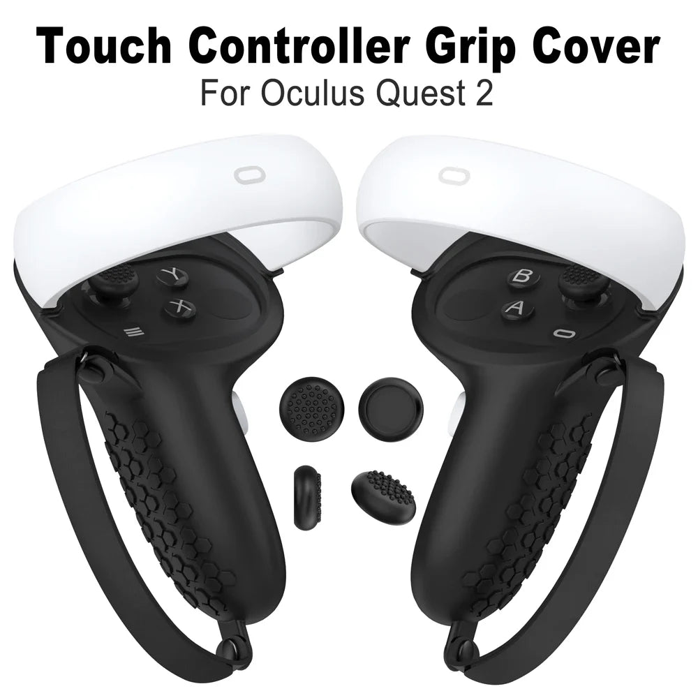VR Protective Cover Elite Strap Head Strap Touch Controller Shell Case With Strap Handle Grip For Oculus Quest 2 Accessories