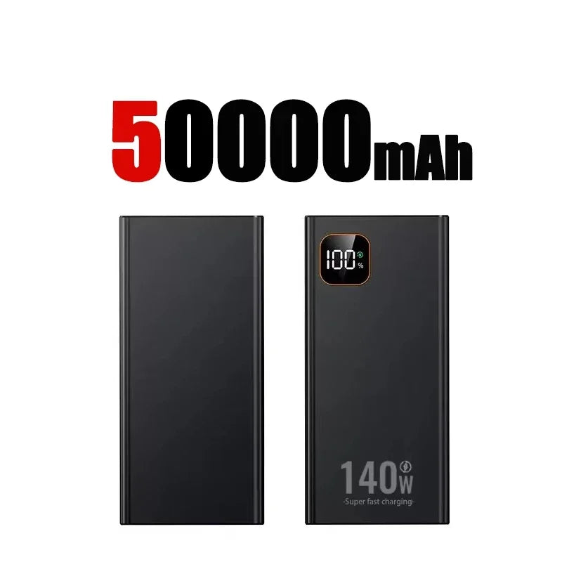 Lenovo 140W Super Fast Charging 2027 CCC Ultra Capacity 500000mAh Portable Charger Power Bank For IPhone Samsung