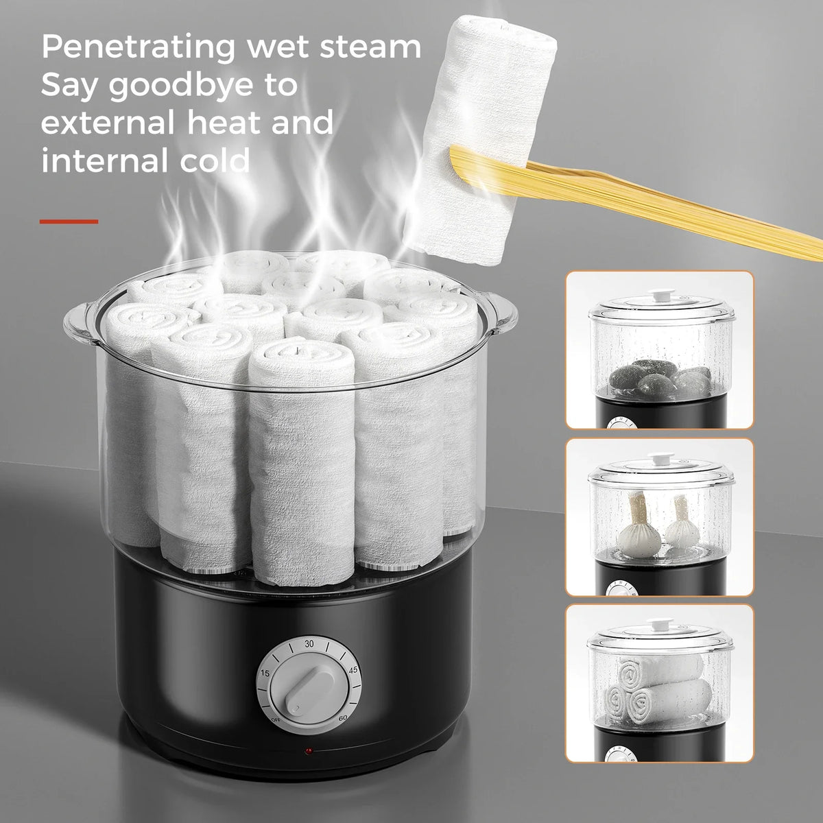 Towel Steamer Quick Heating Hot Towel Warmer Spa Towel Heater SPA Facial 202°F In 10mins Skin Moisturizing Tool Facials, Shaving