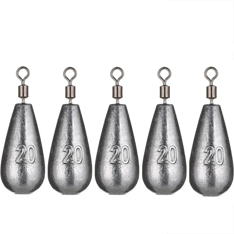 5pcs/lot 3.5g 5g 7g 10g 14g 20g Fishing Weight Sinker Water Drop Weights Carp Fishing Baits Sinker Fishing Tackle Accessories