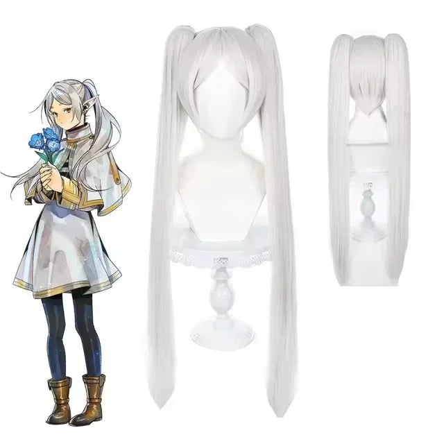 Sousou No Frieren Cosplay Costume Wig Shoes Anime Figures Magician Dress Elf Ear Halloween Party Charistmas for Women