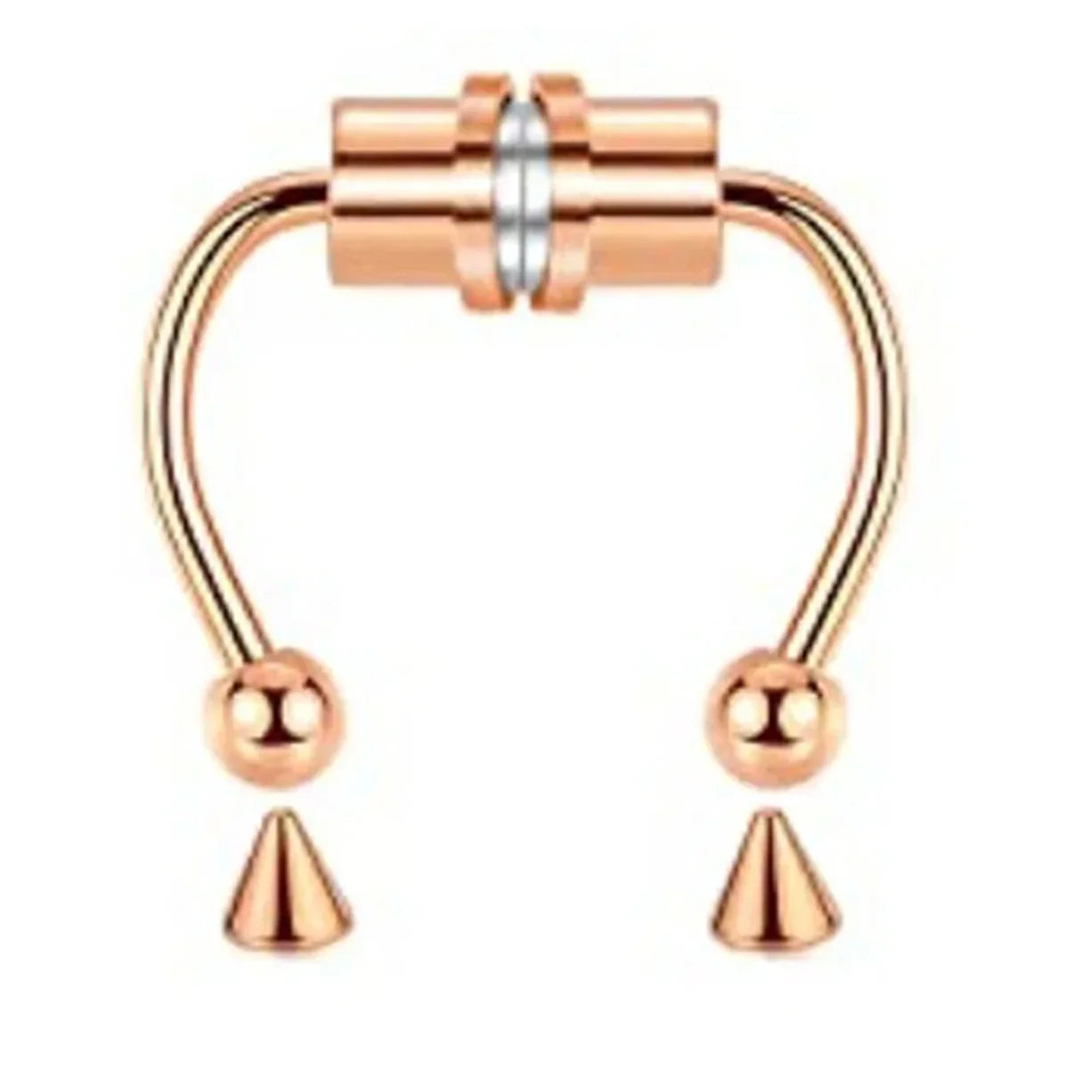 1/2/3/4/5Pcs Fake Magnetic Stainless Steel Nose Rings,Non Piercing Septum Rings Magnetic Nose Ring Clip On Nose Rings Jewelry