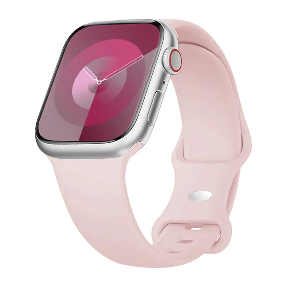 Silicone Strap For Apple Watch Bands 40mm 44mm 46mm 45mm 41mm 49mm 42 Correa Bracelet iWatch series ultra3 2 7 8 9 se 10 11 band