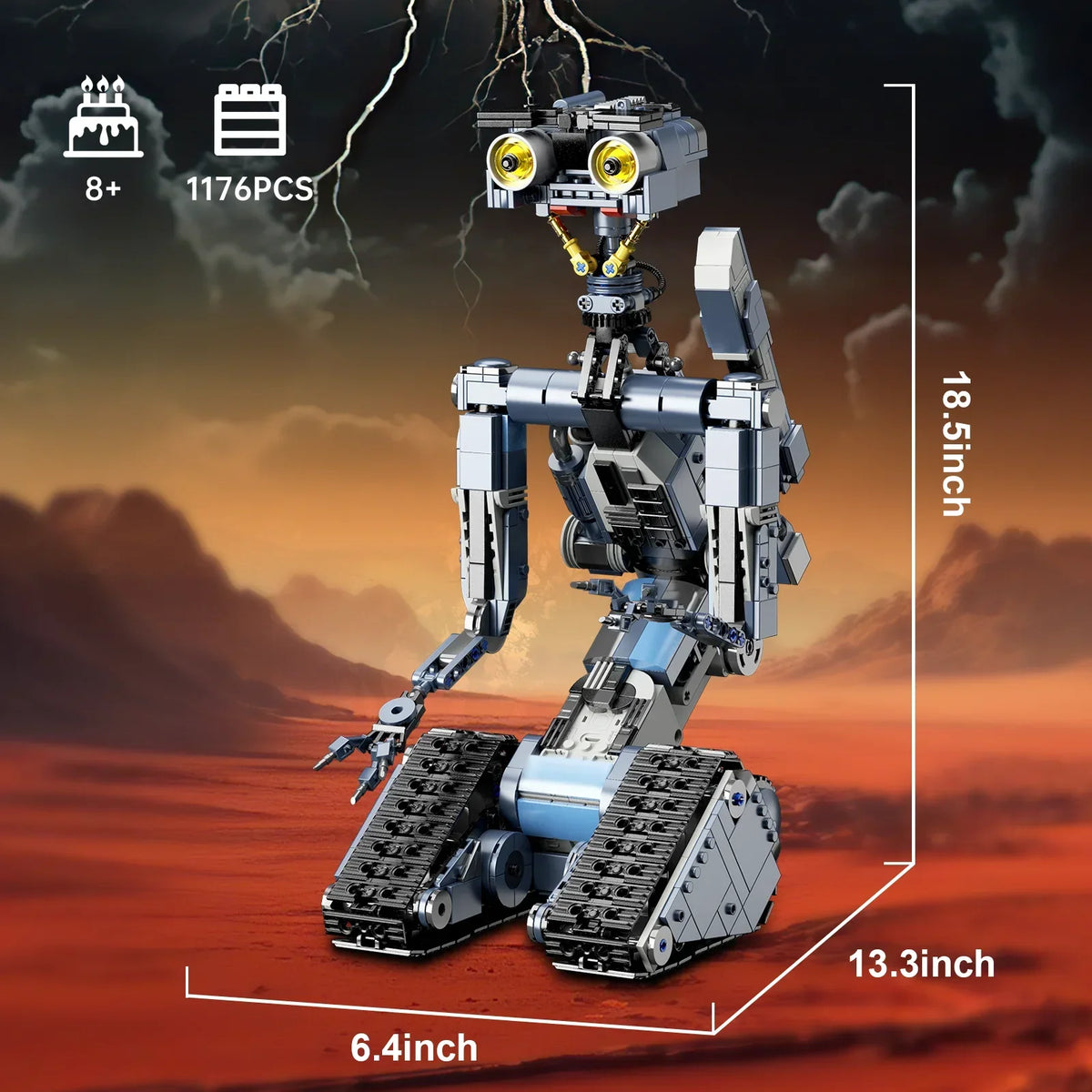 Johnnys 5 Robot Building Blocks Set Military Robot Model Action Figure Bricks Johnnys Five Building Blocks Toys for Kids Gifts