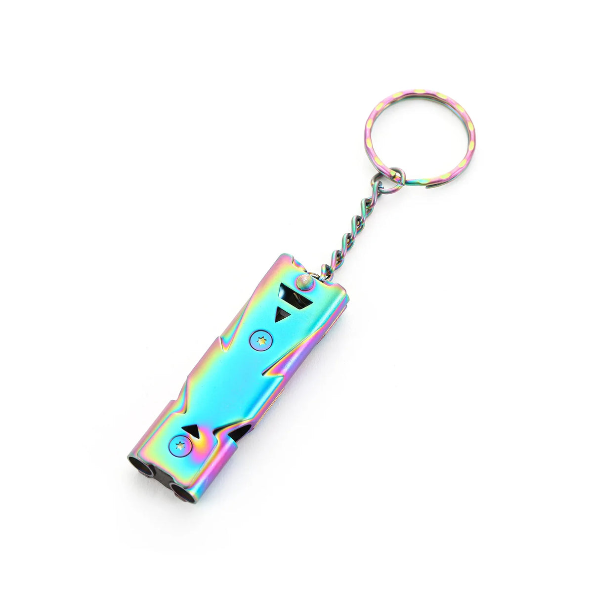 1Pcs Double Pipe Whistle Pendant Keychain High Decibel Portable Outdoor Survival Emergency Camping Tool Multifunction Whistle