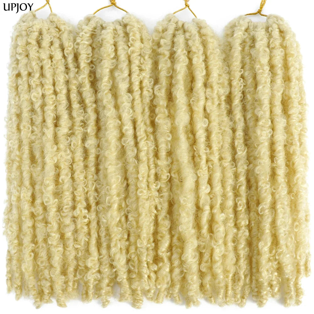 14 12 inch Butterfly Faux Locs Crochet Hair Braids Pre looped Distressed Goddess Butterfly Soft Locs Crochets Braids Cheveux Lok