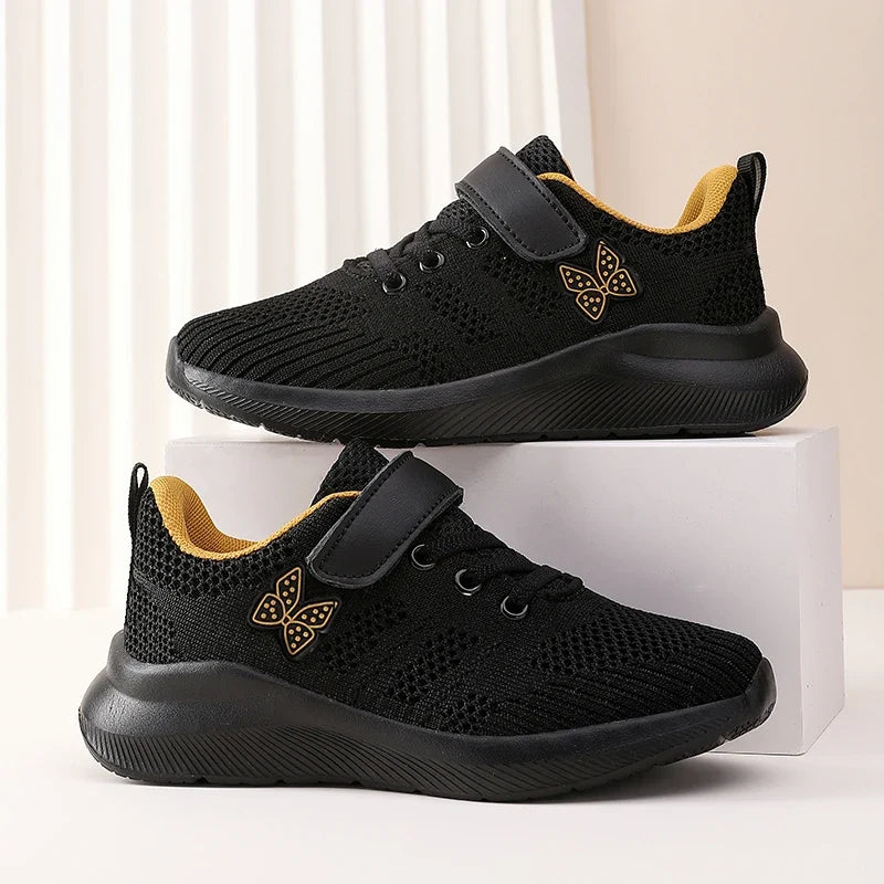 Children's sports shoes, girls' breathable leisure shoes, outdoor sports shoes, mesh surface anti slip fashionable running shoes