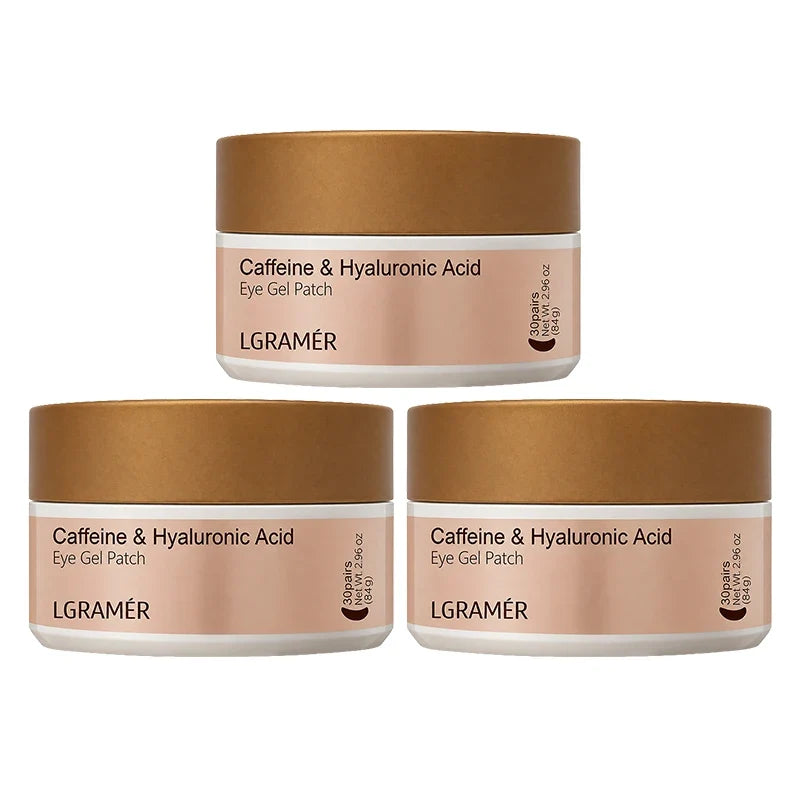 A Box of 60 Caffeine Nicotinamide Radiant Firming Eye Masks, for Face & Eye Releasing, Moisturizing Firming, Alcohol-Free Unisex