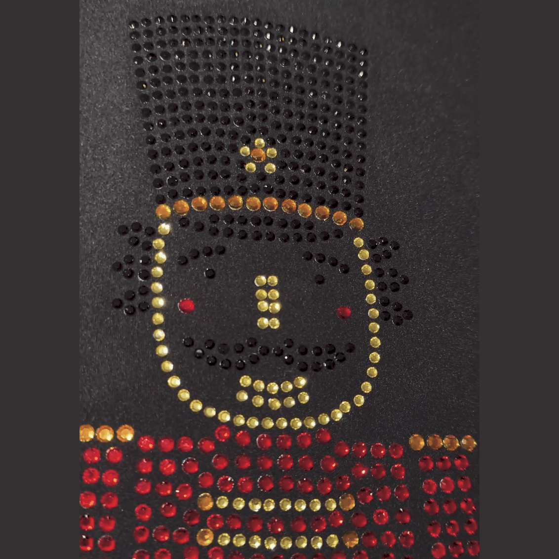 Handmade Rhinestone Toy Soldier Nutcracker Full Length with Pockets