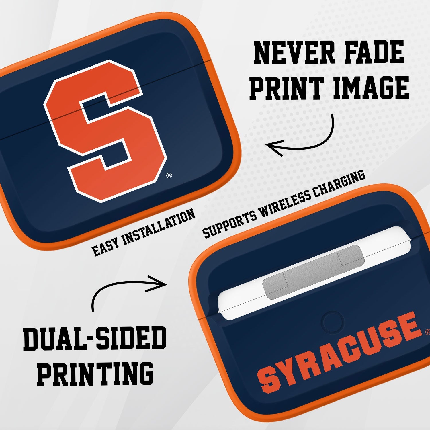 Syracuse Orange HDX AirPods Pro 1 & 2 Case Cover