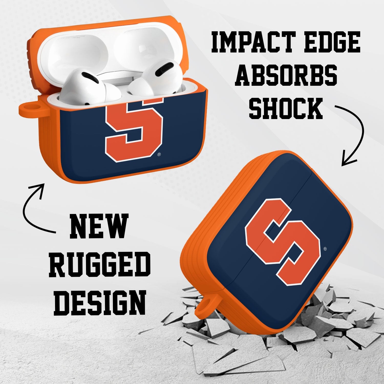 Syracuse Orange HDX AirPods Pro 1 & 2 Case Cover