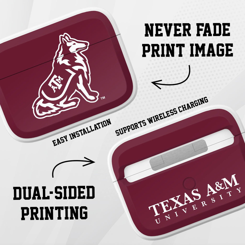 Texas A&M Aggies HDX Apple Airpods Pro 1 & 2 Case Cover