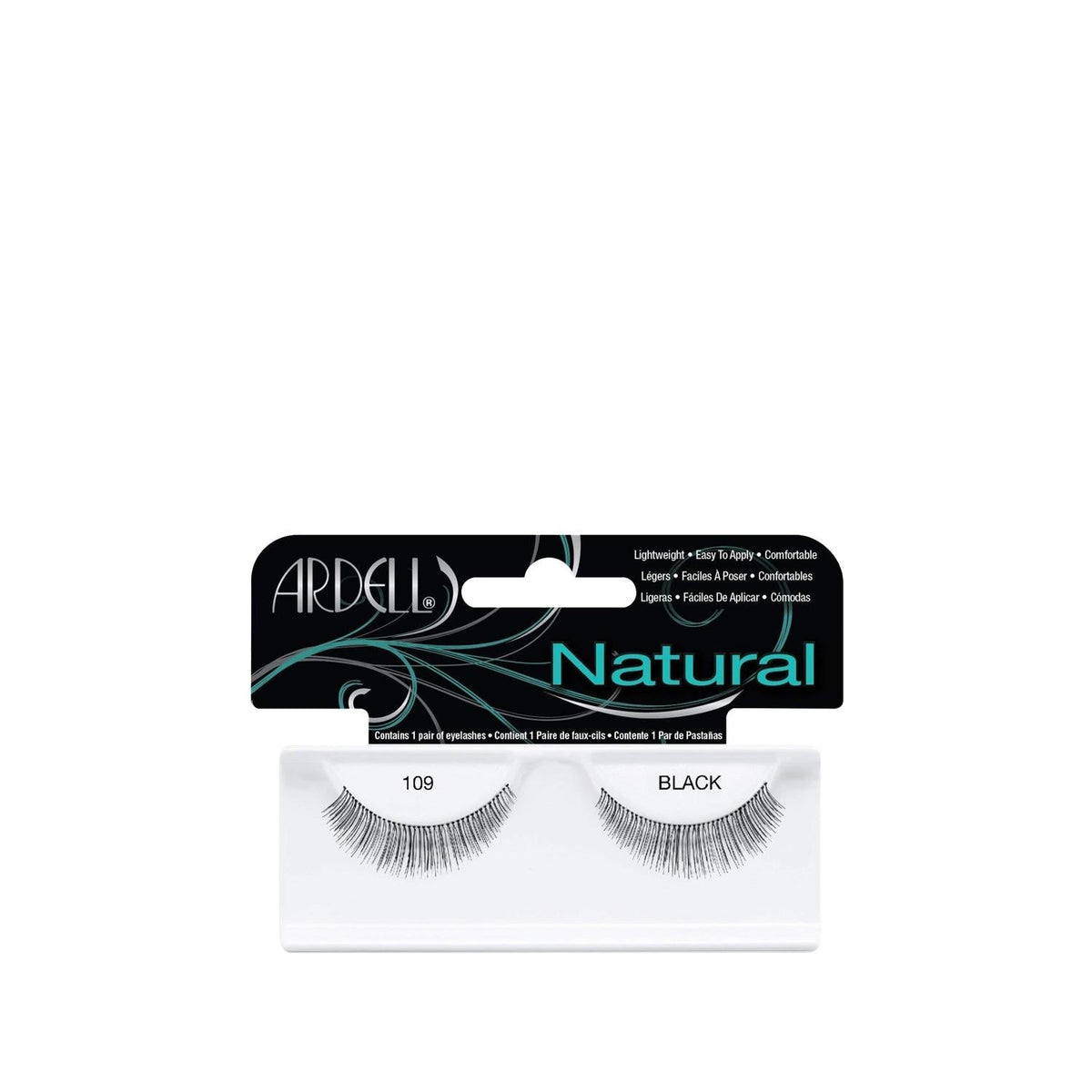Ardell Natural Black False Eyelashes No. 109 - Easy to Apply, Natural Appearance
