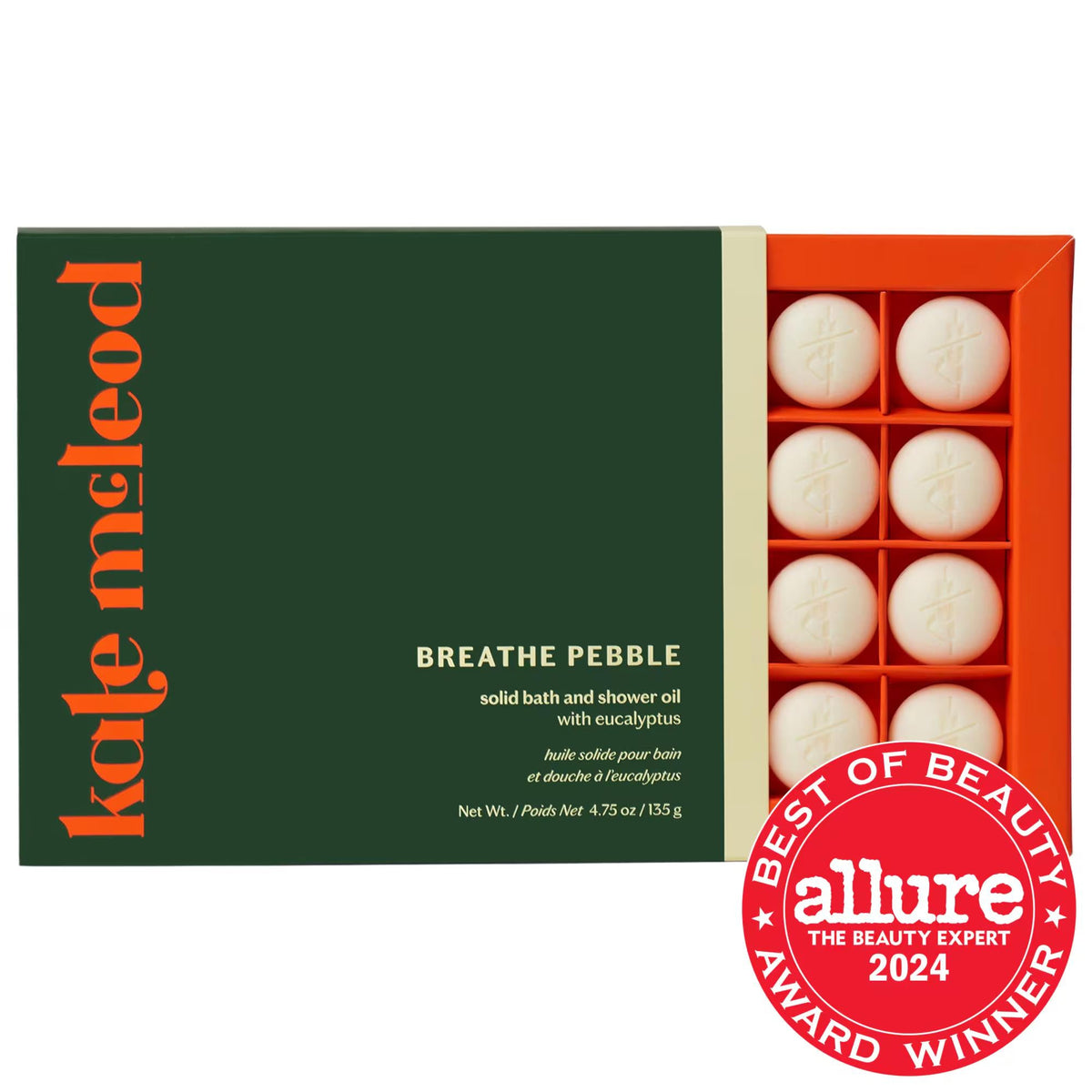The Pebble - Deep Moisturizing Solid Bath & Shower Oil with Nourishing Cocoa Butter for Hydrated, Soft Skin