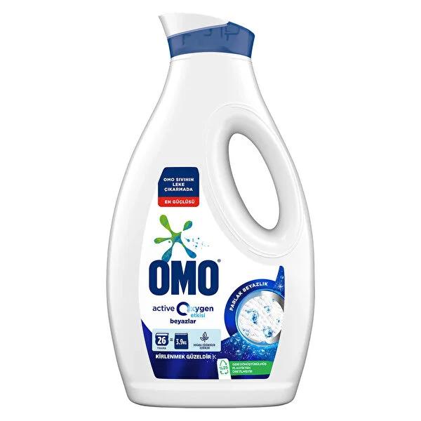 Omo Active Oxygen White Laundry Detergent: Powerful Stain Removal, Eco-Friendly, Bright Whites, Cold Water Safe, Recyclable - 57 fl oz