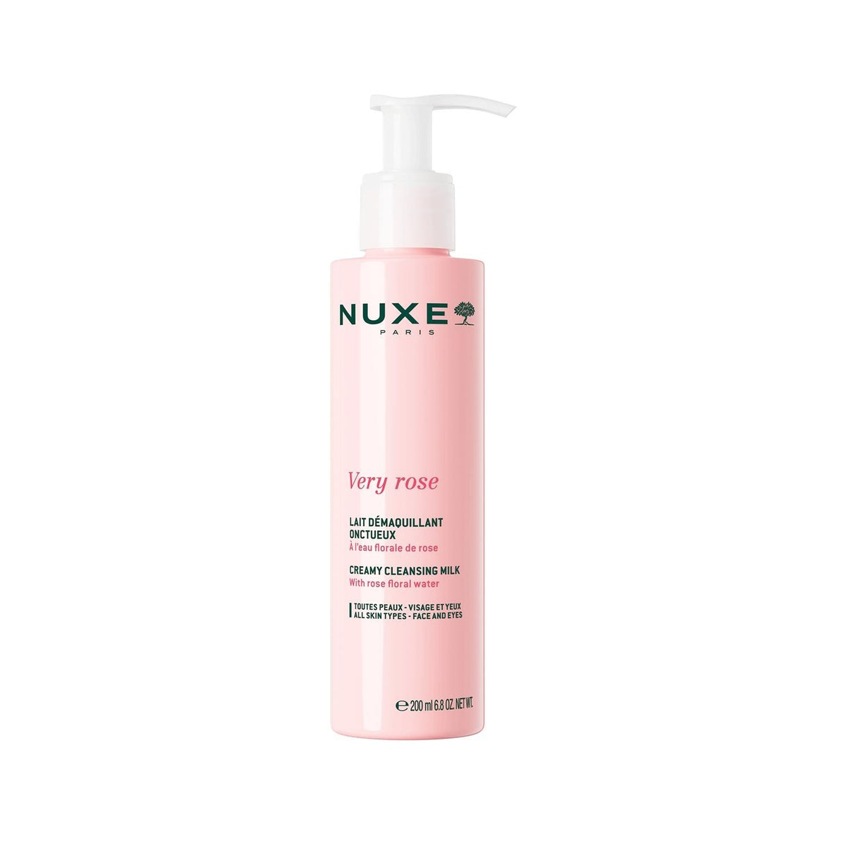 Nuxe Very Rose Face Cleansing Milk - Gentle Skincare for Sensitive Skin, 200ml