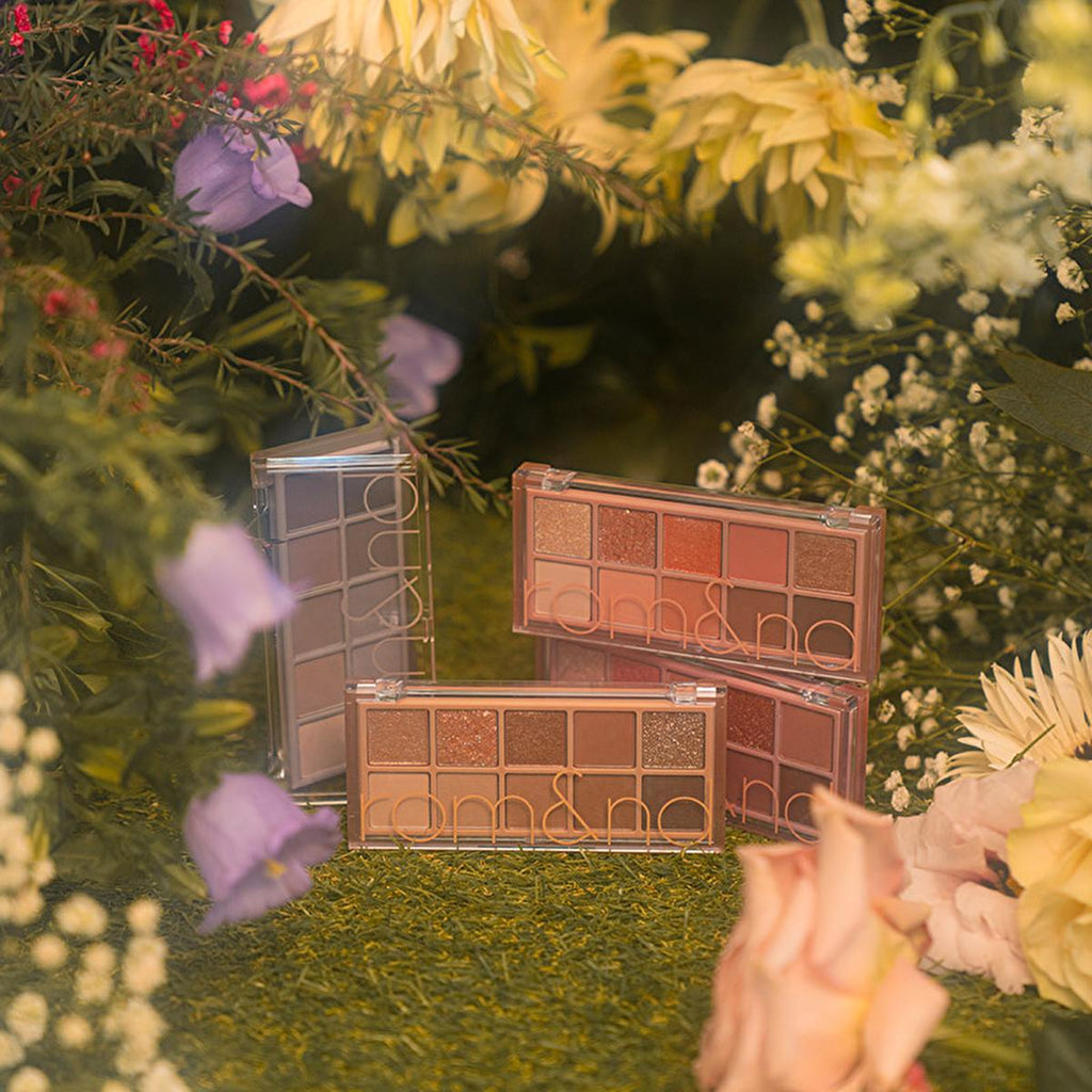 rom&nd Better Than Palette Eyeshadow Palette 08 Peach Dalhia Garden - Versatile Makeup Eyeshadow Palette with 10 Color Combinations