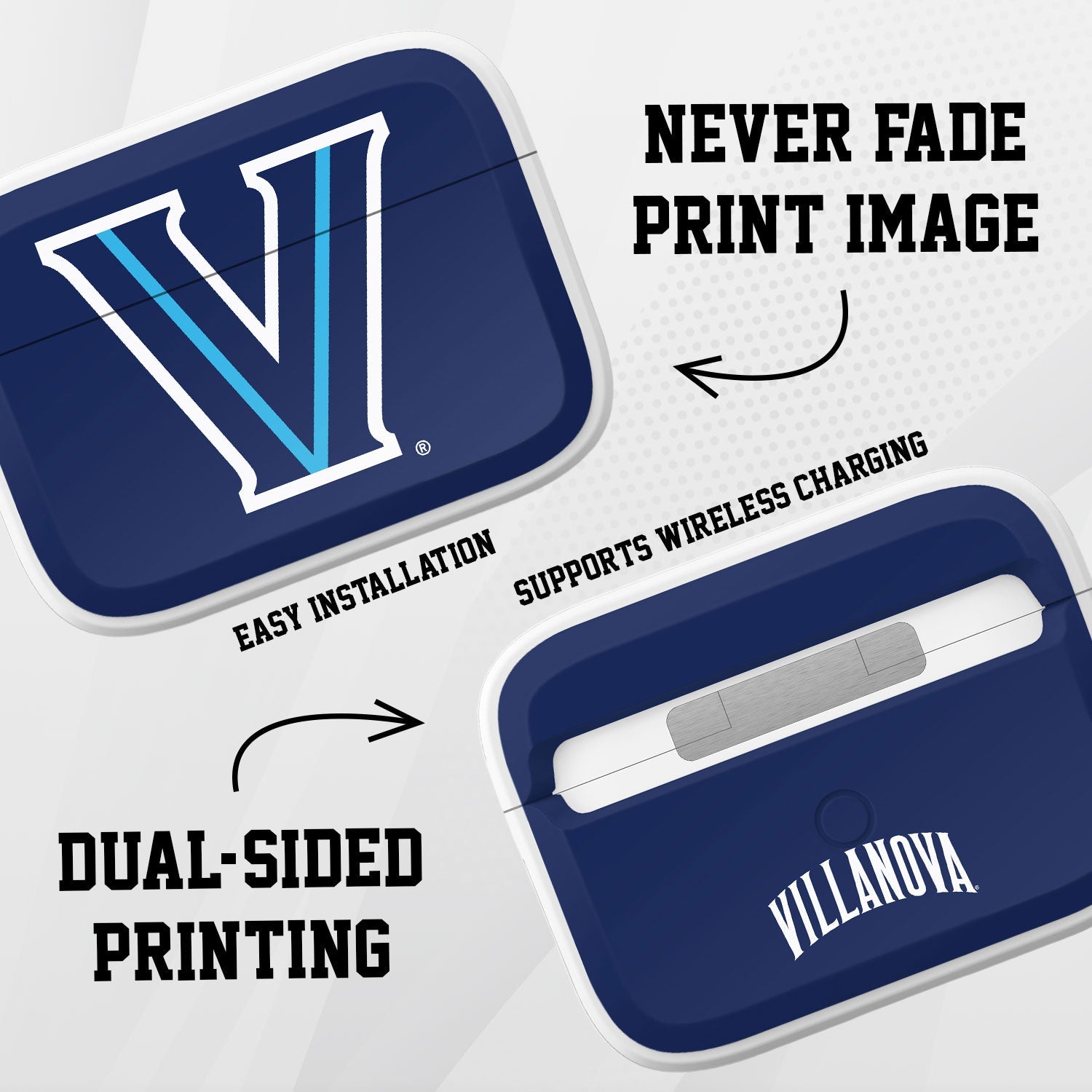 Villanova Wildcats HDX Apple Airpods Pro 1 & 2 Case Cover