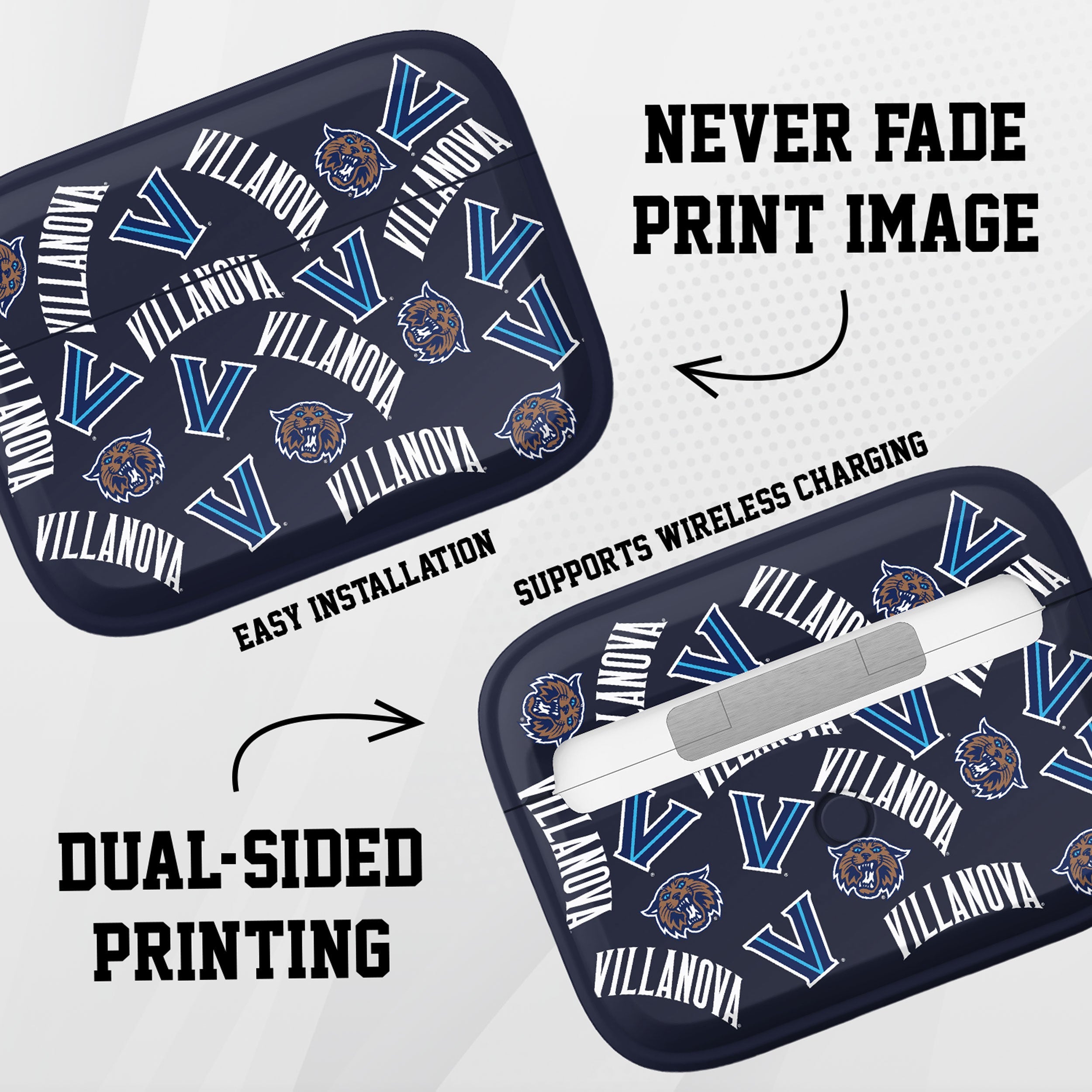 Villanova Wildcats HDX Apple Airpods Pro 1 & 2 Case Cover
