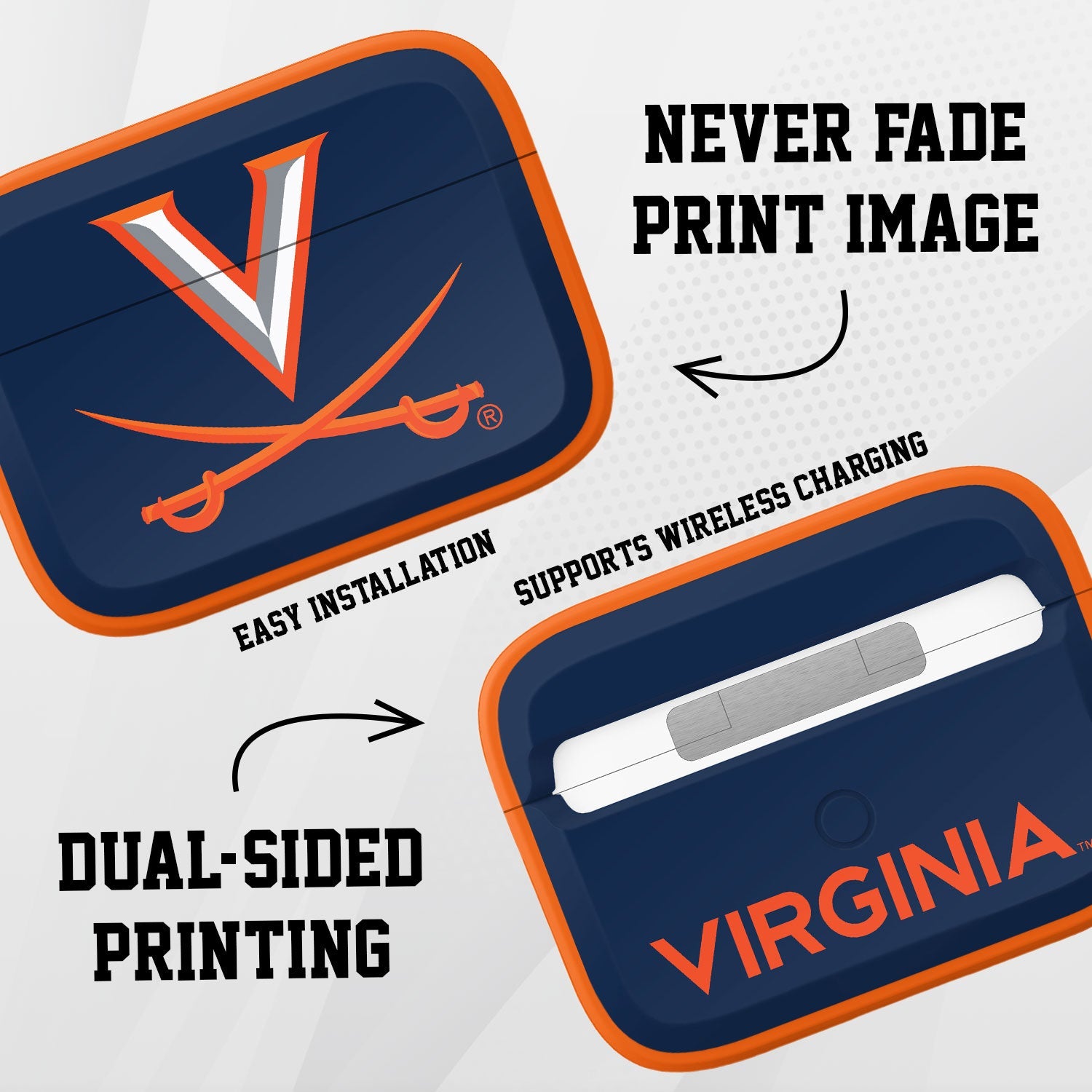 Virginia Cavaliers HDX AirPods Pro 1 & 2 Case Cover