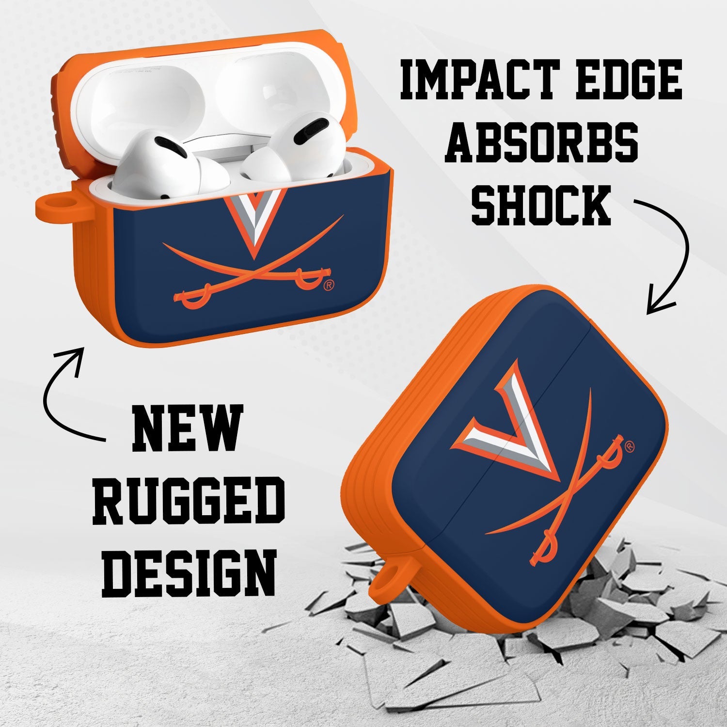 Virginia Cavaliers HDX AirPods Pro 1 & 2 Case Cover