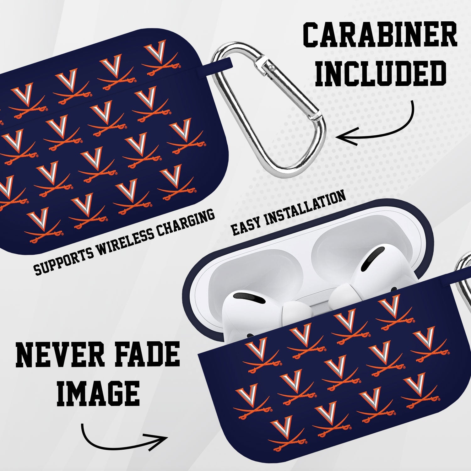 Virginia Cavaliers HD AirPods Pro 1 & 2 Case Cover