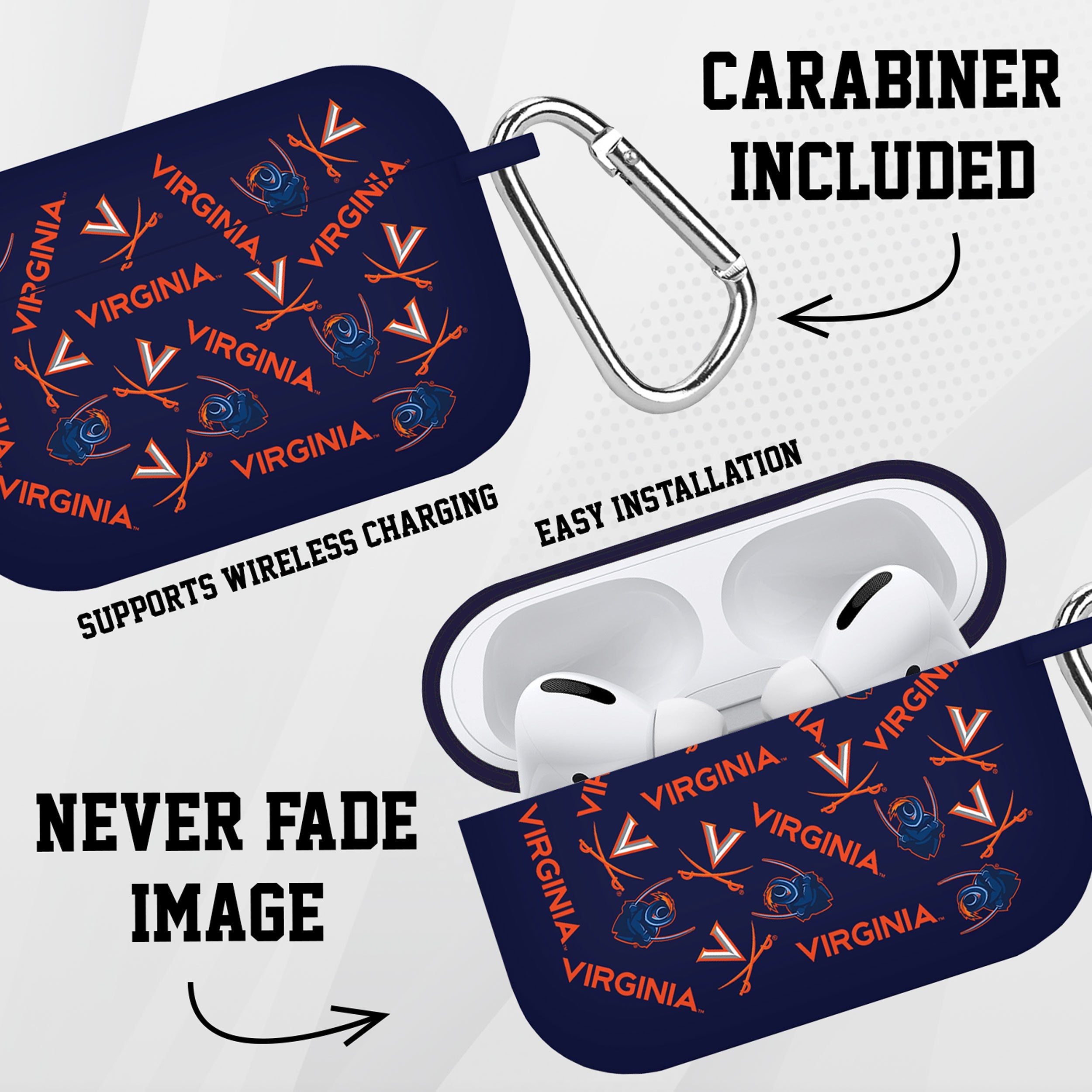 Virginia Cavaliers HD AirPods Pro 1 & 2 Case Cover