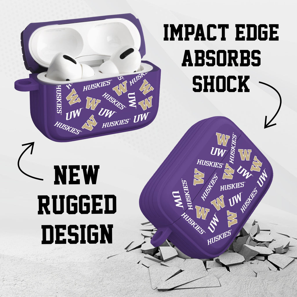 Washington Huskies HDX Apple Airpods Pro 1 & 2 Case Cover