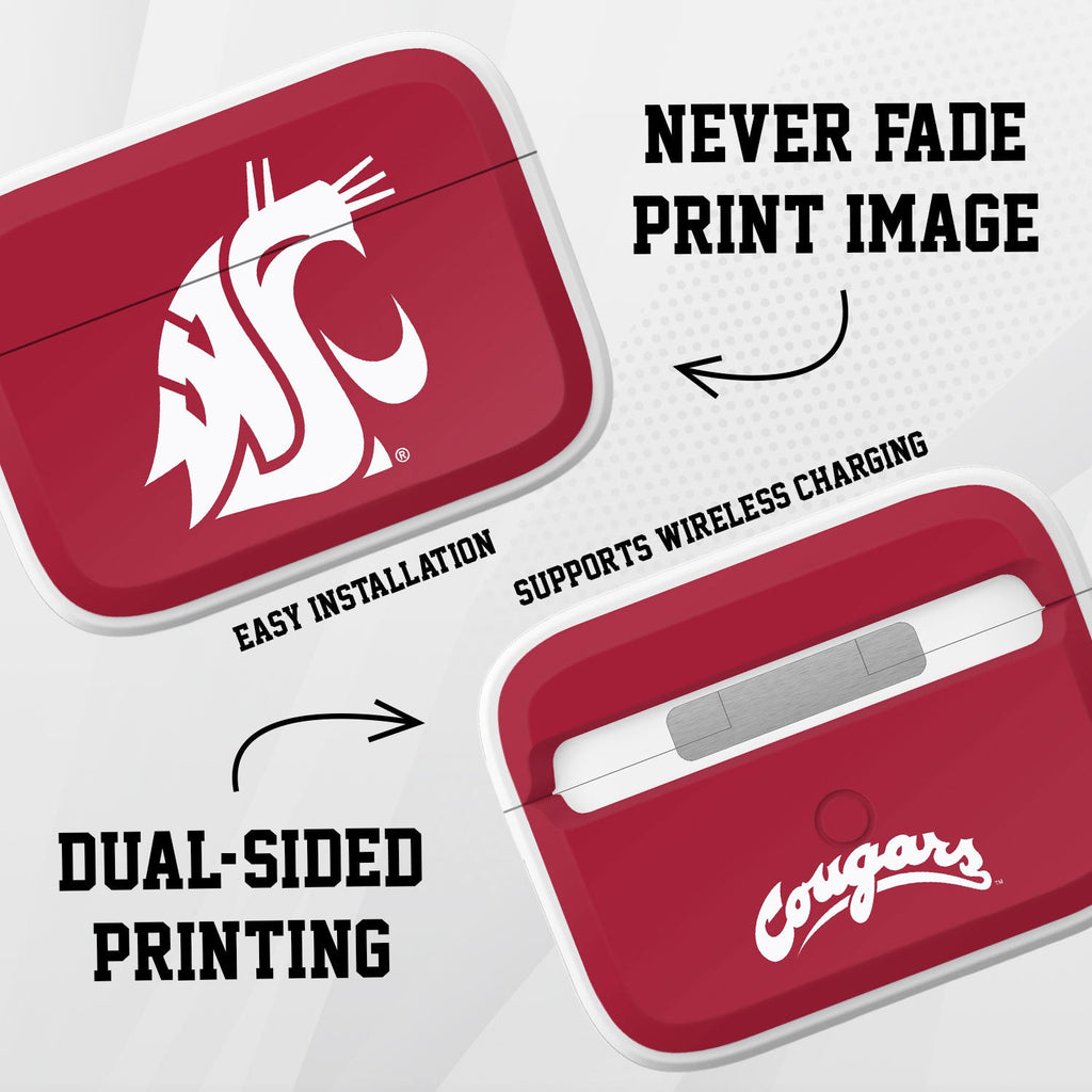 Washington State Cougars HDX Apple Airpods Pro 1 & 2 Case Cover