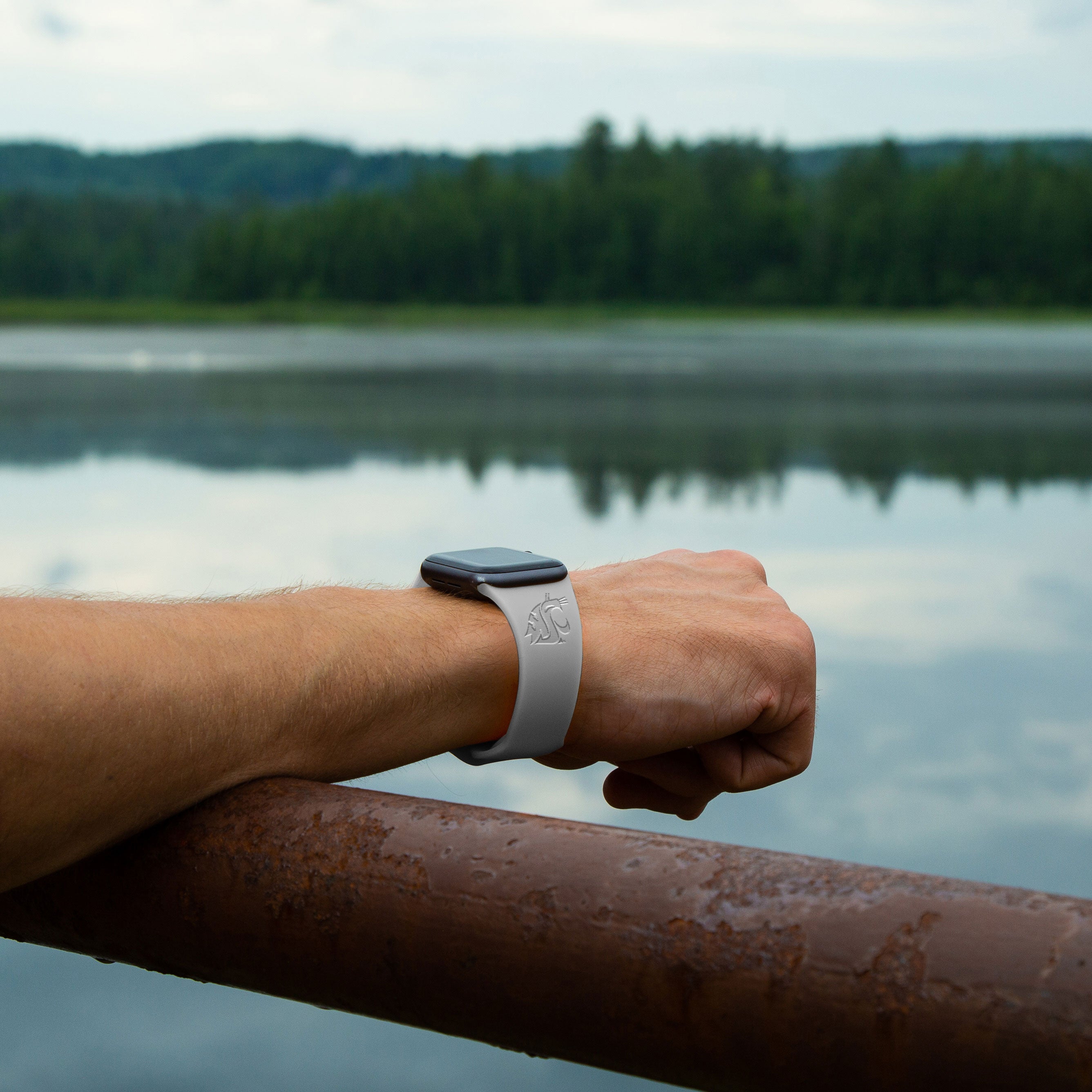 Washington State Cougars Engraved Apple Watch Band