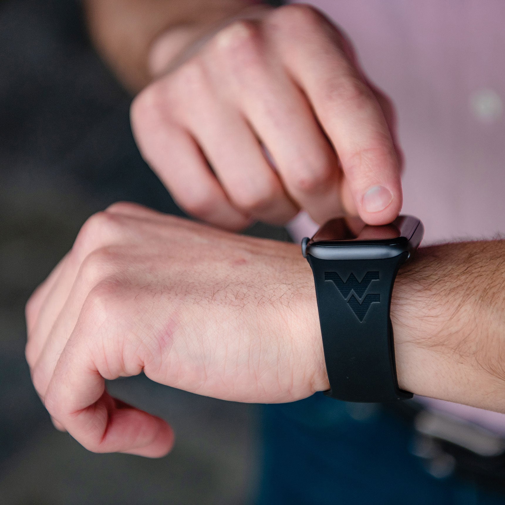 West Virginia Mountaineers Engraved Apple Watch Band