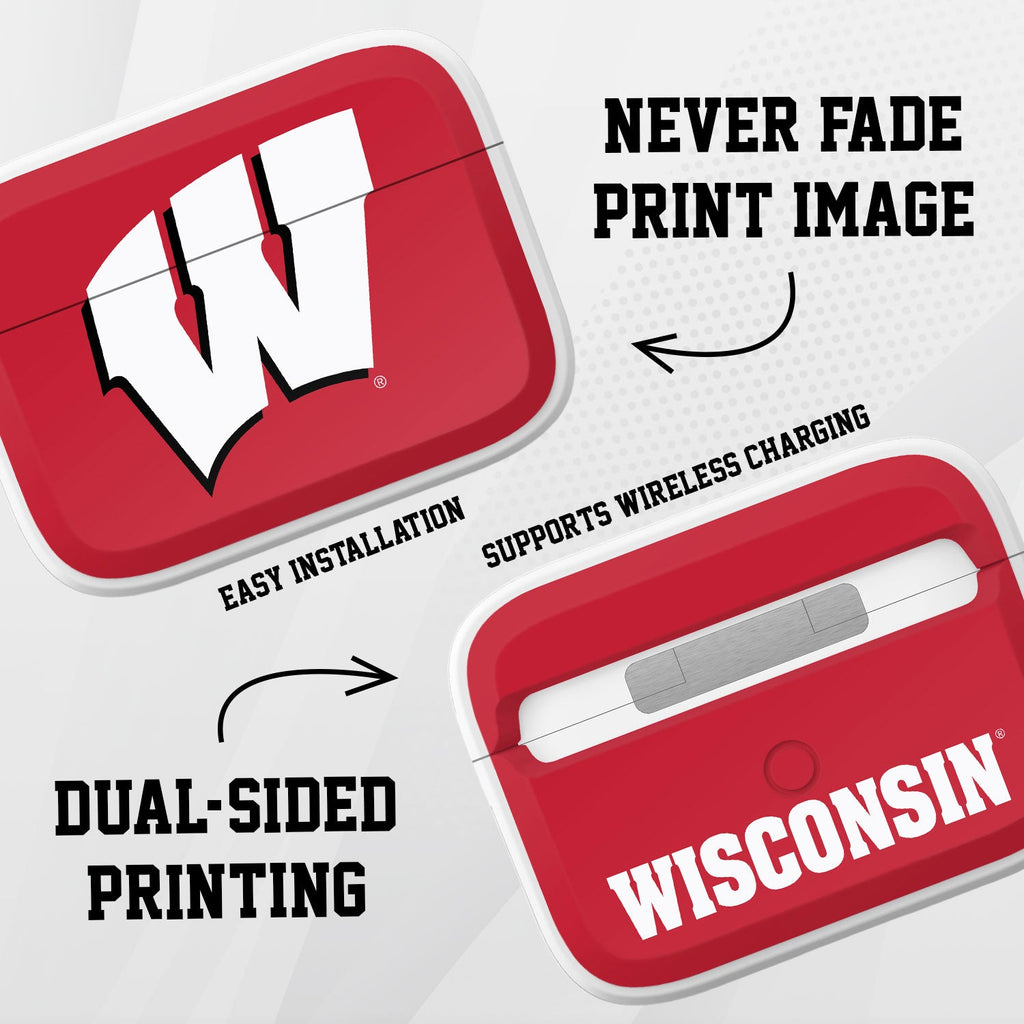 Wisconsin Badgers HDX Apple Airpods Pro 1 & 2 Case Cover